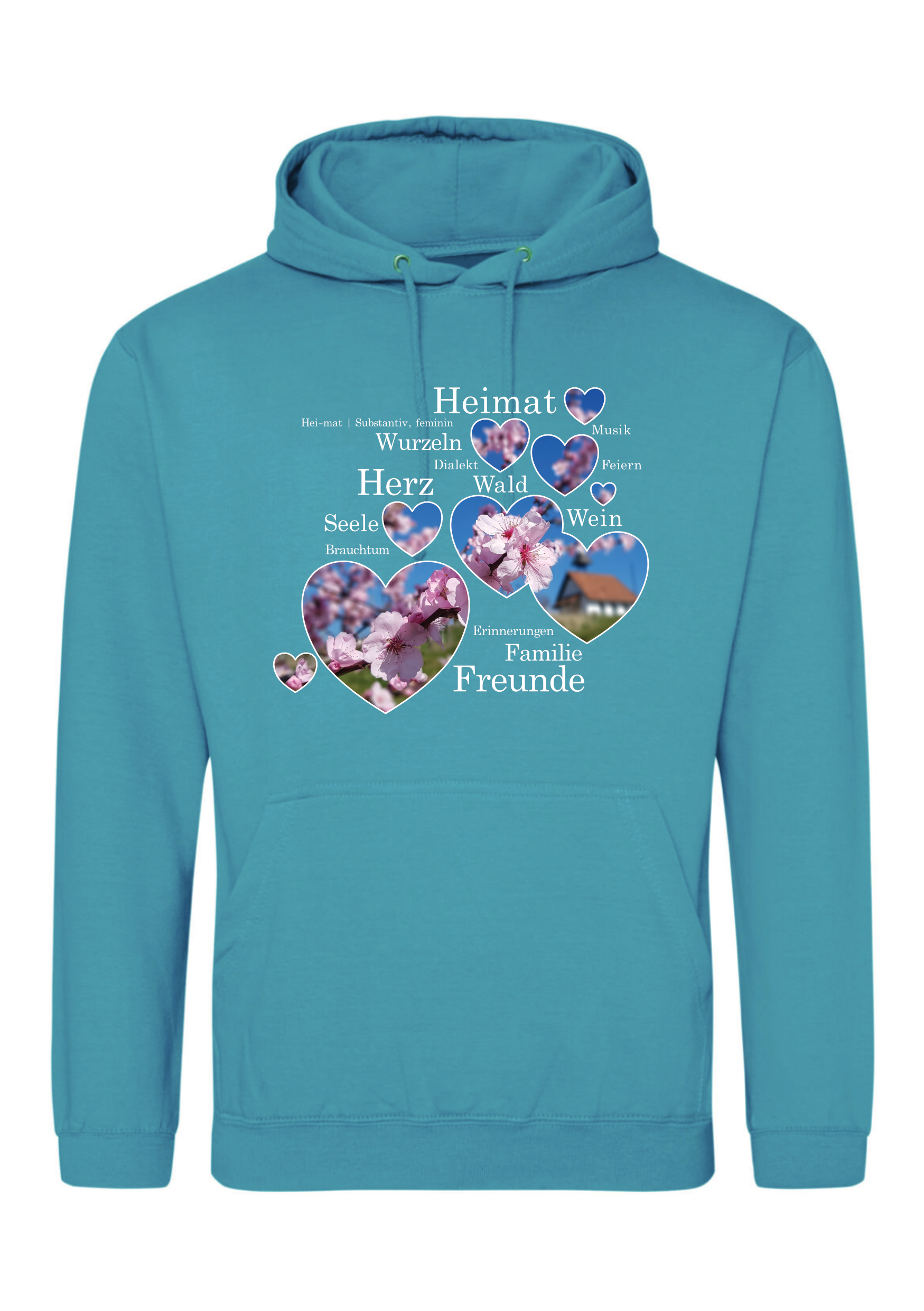 Mandelblüte 02 - Classic Hoody - lagunen blau