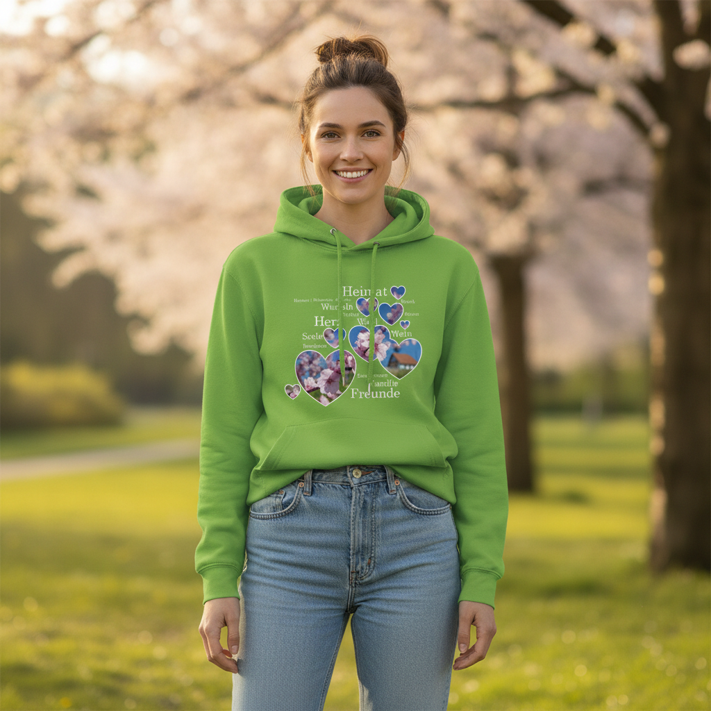Mandelblüte 02 - Classic Hoody - limegreen