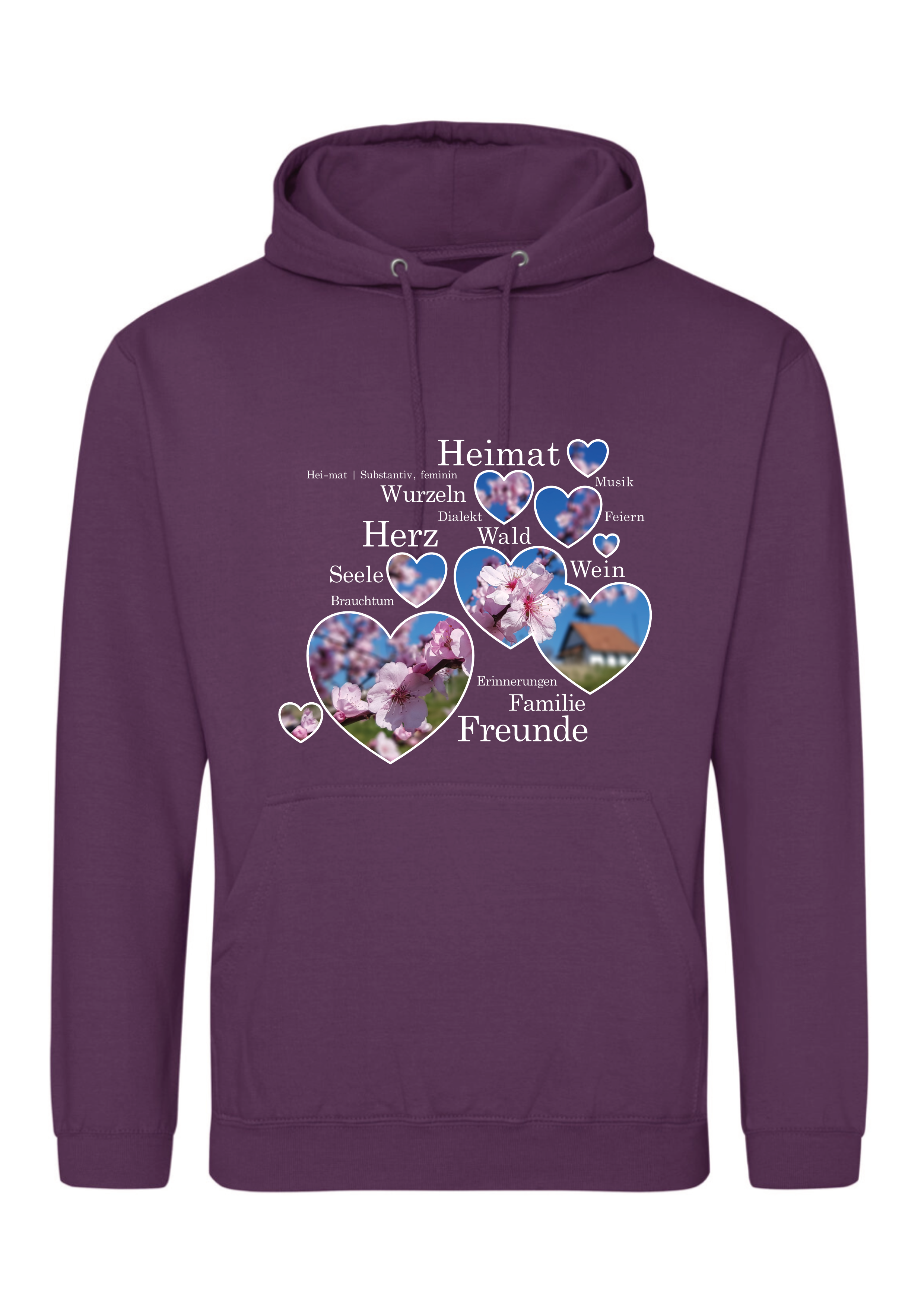Mandelblüte 02 - Classic Hoody - plum