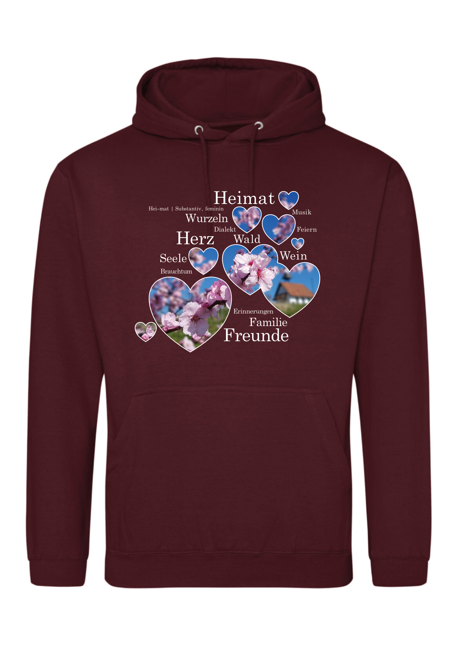 Mandelblüte 02 - Classic Hoody - burgundy