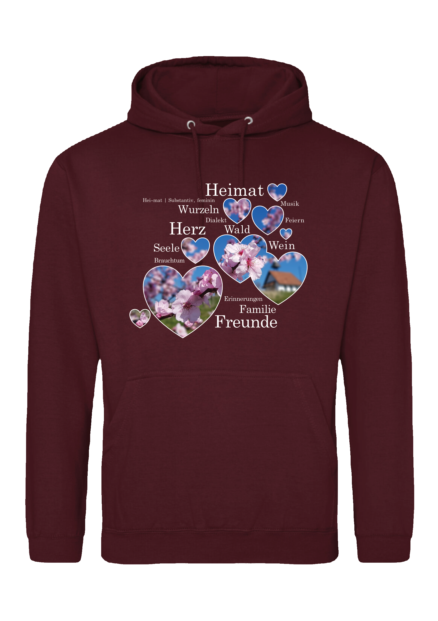 Mandelblüte 02 - Classic Hoody - burgundy